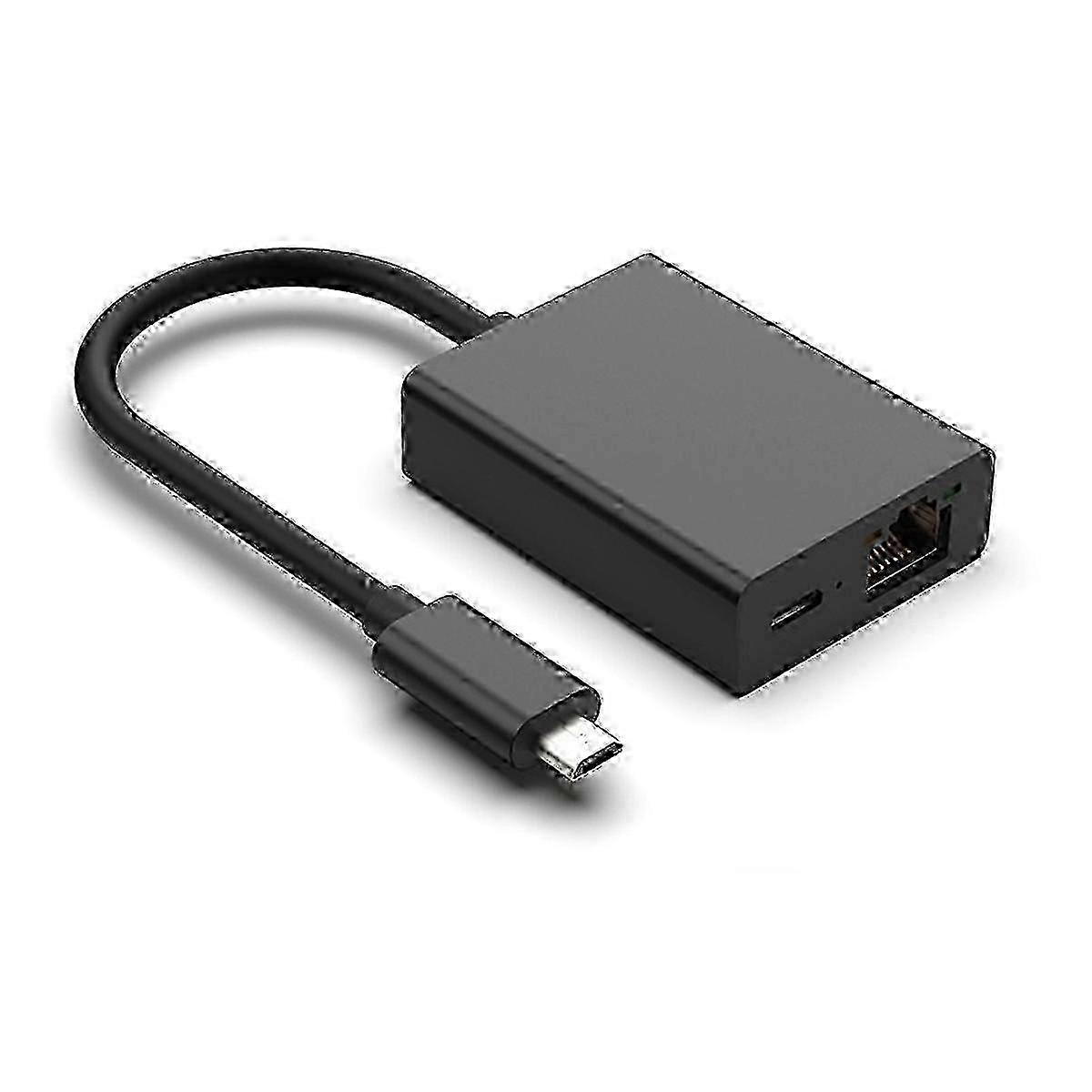 100M Micro-USB Network Card Ethernet Adapter Compatible with 4K Switch Router
