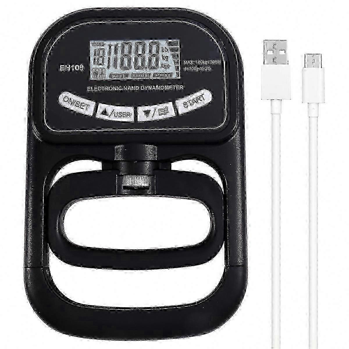 Athletes Electronic Hand Grip Dynamometer with 265 Lbs Capacity