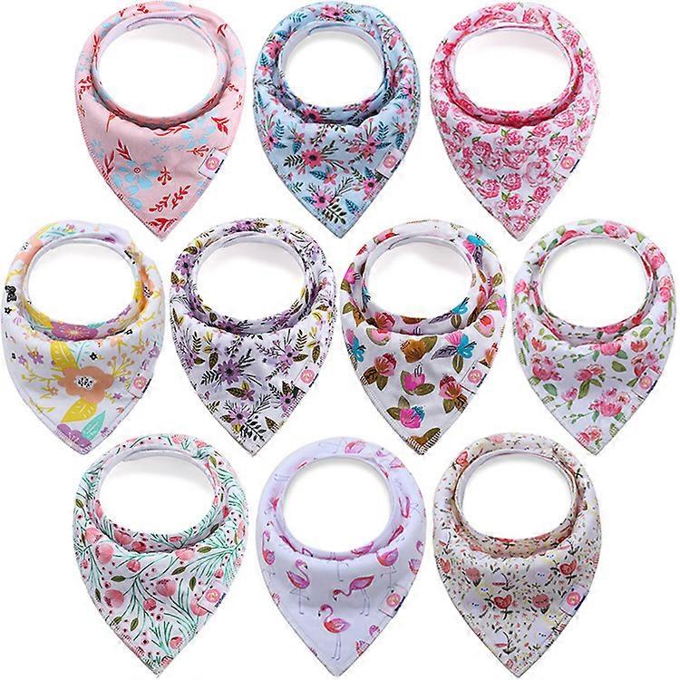 Ultra Absorbent Adjustable Drool Bibs With Silicone Teether