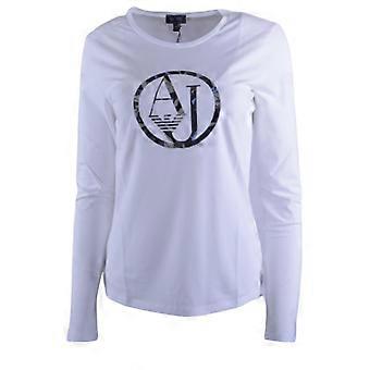 ARMANI JEANS 7V5T04 5J00Z 0193 Womens T-Shirt Crew Neck Long Sleeve Casual Tee