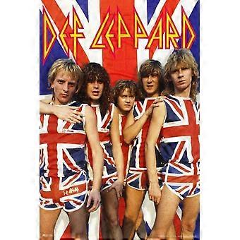 Def Leppard Wooden Jigsaw Puzzles Union Jack Album Cover Heavy Metal Music Merchandise Retro Vintage 80s Aesthetic Band Cool Wooden Jigsaw Puzzles UE3