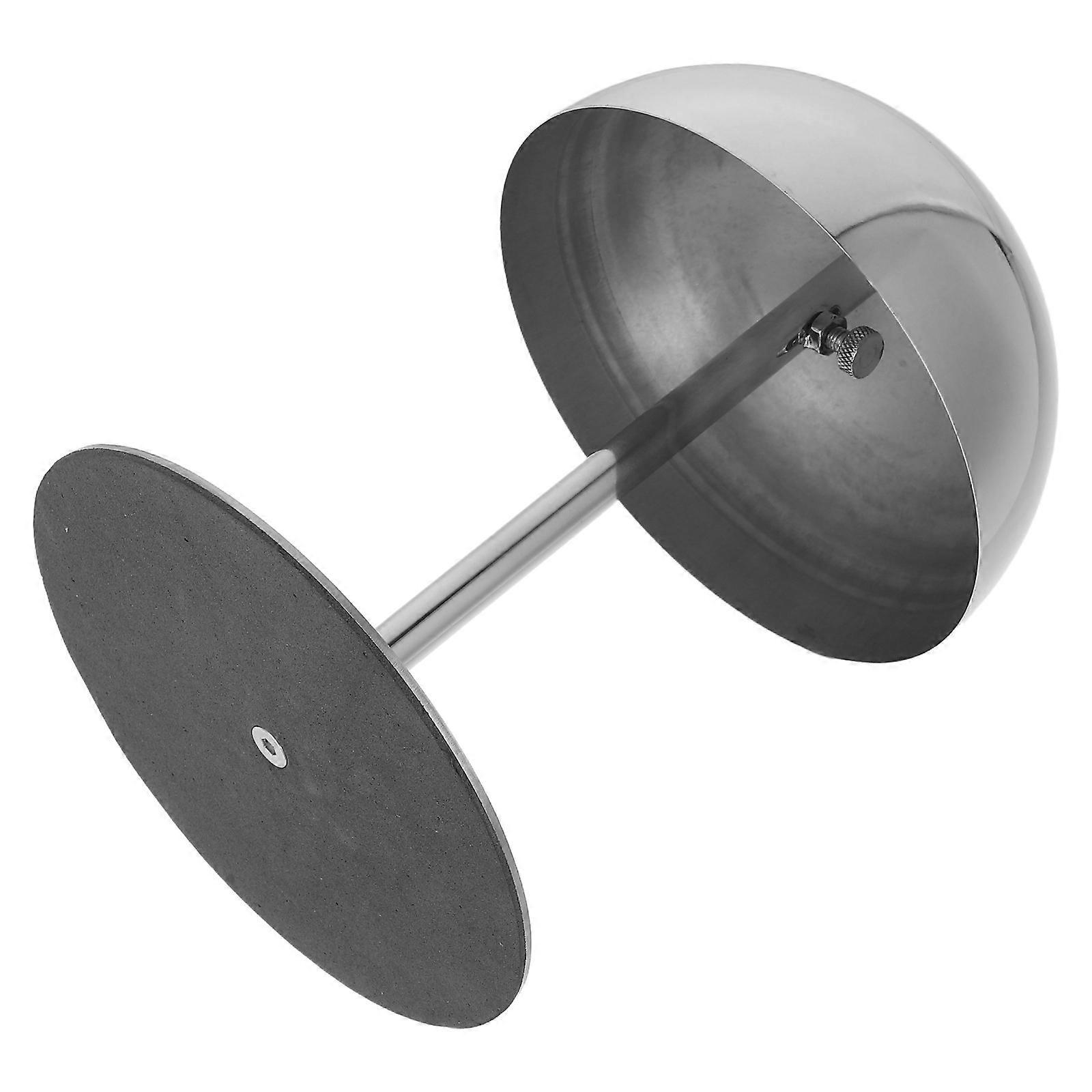 Hat Display Riser Stainless Steel Dome Shaped Tabletop Stand Adjustable Height Silver 1Set