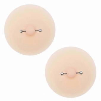 Reusable Adhesive Breast Covers Women – Nipple Stickers with Piercing Design, Lingerie Pads Halloween & Christmas Parties