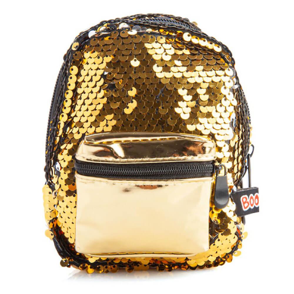 Stylish Functional And Compact On-The-Go Mini BooBoo Gold Sequins Backpack