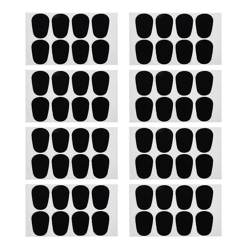 2.7X1.9cm Black Saxophone Small Parts 64pcs Saxophone Mouthpiece Pads Rubber Tooth Pads Musical Inst