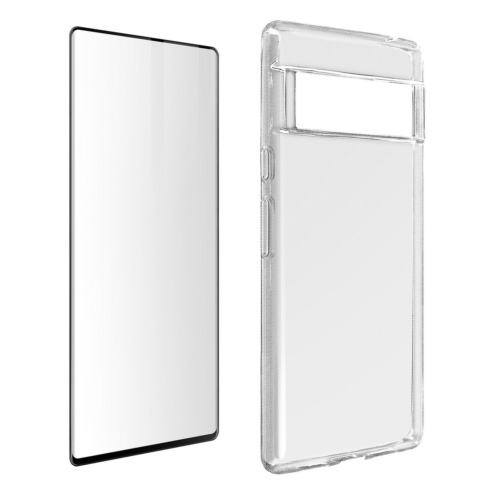 Coque Google Pixel 6 Pro Silicone Souple Film Verre Trempé 9H Transparent