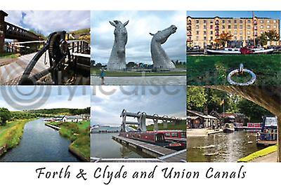 Forth & Clyde, and Union Canals Composite Postcard by Lyrical Scotland