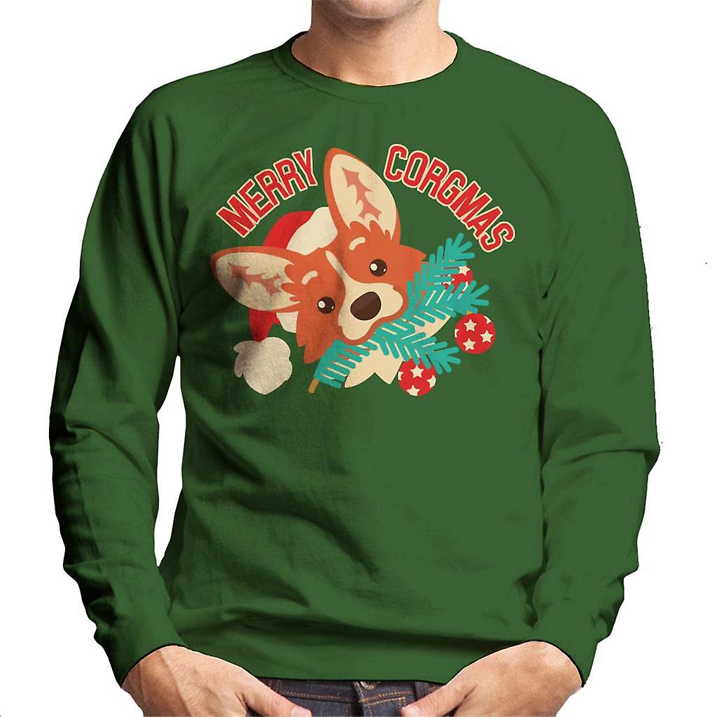 Glædelig Corgmas jul hund mænds Sweatshirt