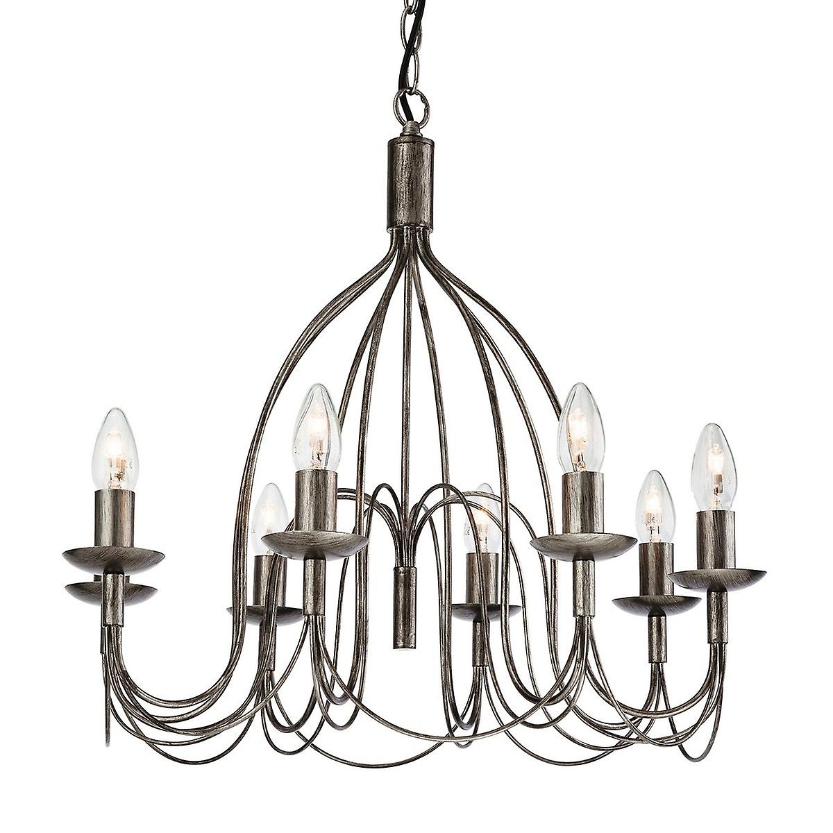 Firstlight Regency - 8 Light Chandelier Antique Silver, E14