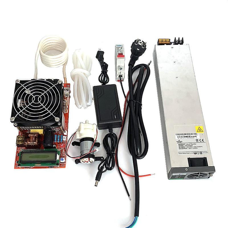 2000W 48v Zvs  High Frequency Induction Heater Module Flyback Driver Heater Good Heat Dissipation + Coil +pump +power Adapter