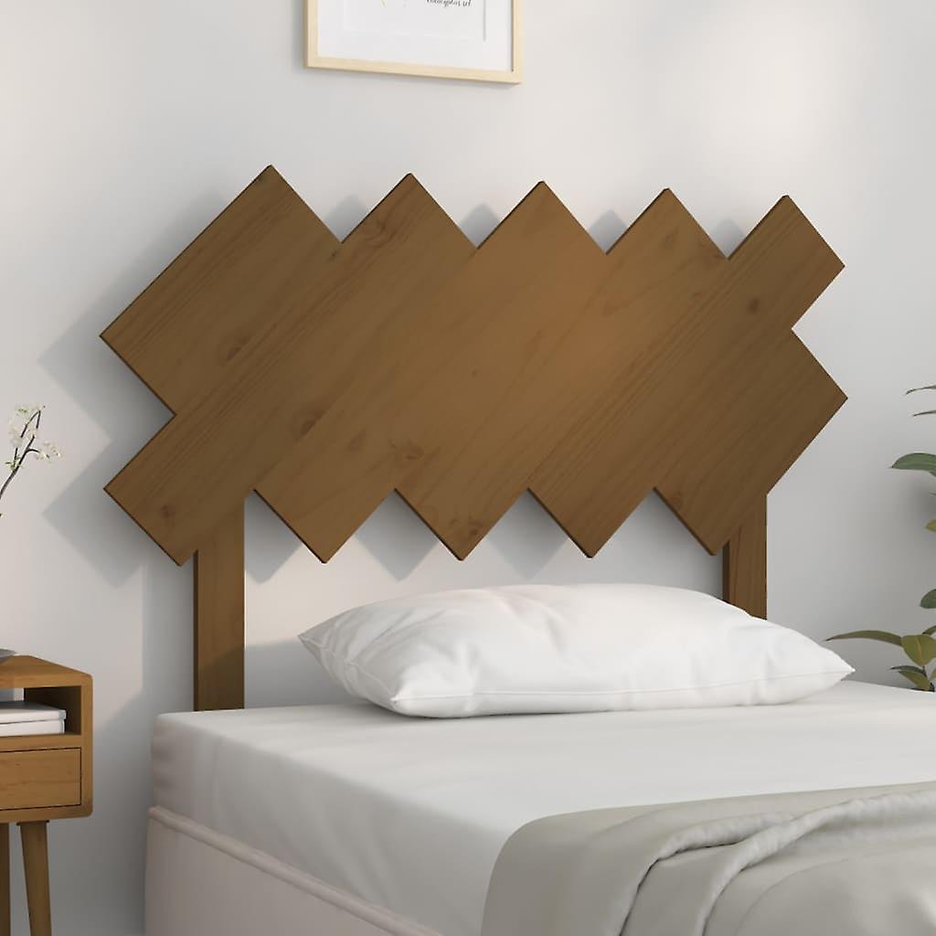 Headboard Honey Brown 104x3x80.5 cm Solid Pine Wood