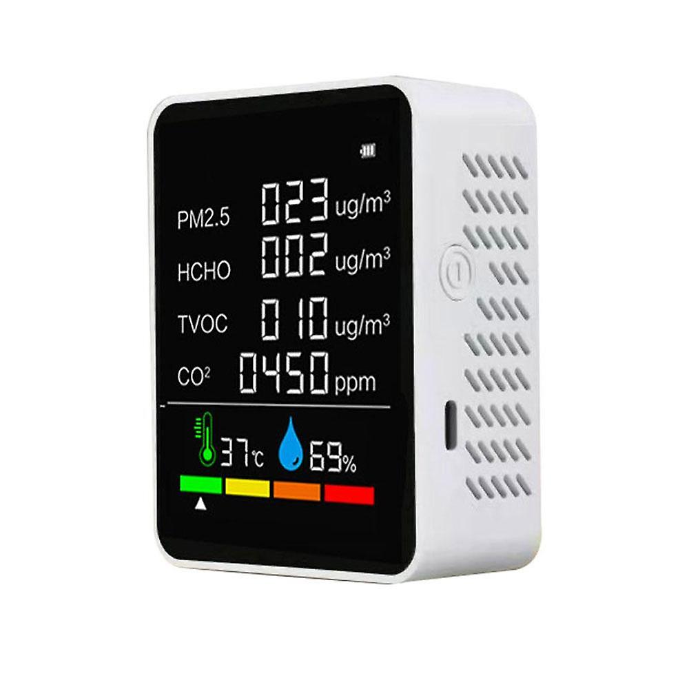 Household Air Quality Detector Multifunctional CO2 Tester with Carbon Dioxide PM2.5 TVOC HCHO Value