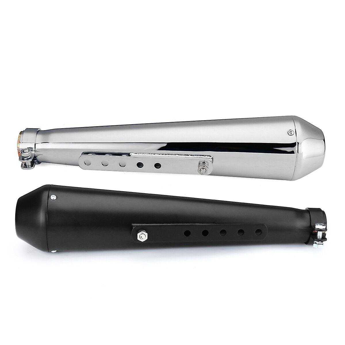 Universal Motorcycle Cafe Racer Exhaust Muffler Pipe With Sliding Bracket