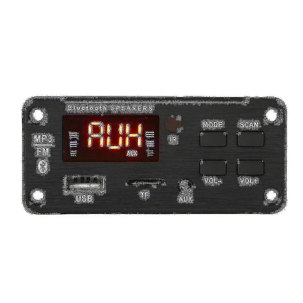 Dc12v Wireless Bluetooth Mp3 Wma Usb/sd/fm/aux Decoder Board Plate Audio Module Color Screen Mp3 Pl