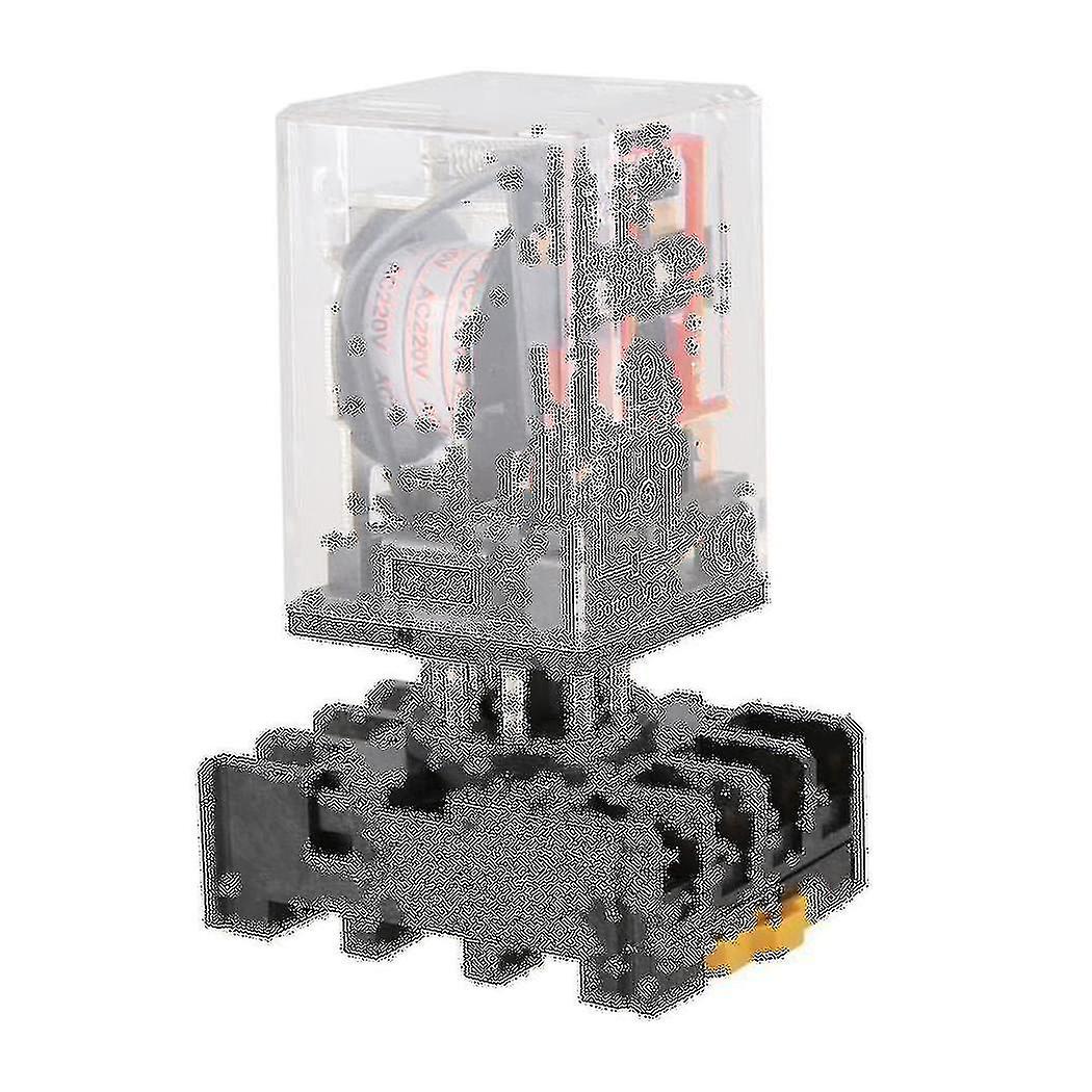 Mk2p-i Clear Shell Dpdt Ac220v Coil Power Relay Socket Base
