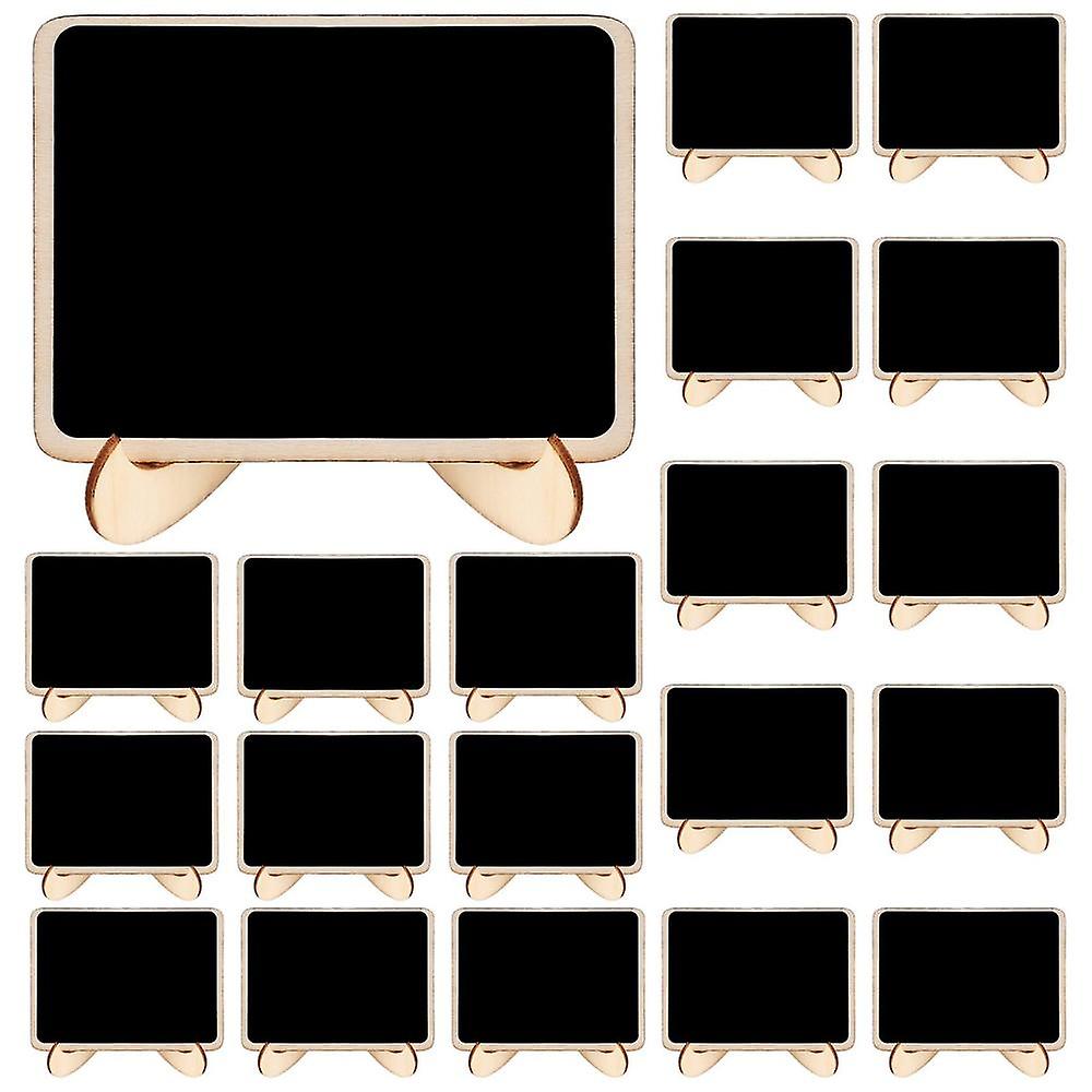 Wood Mini Chalkboards Signs With Support Easels, 20 Pack