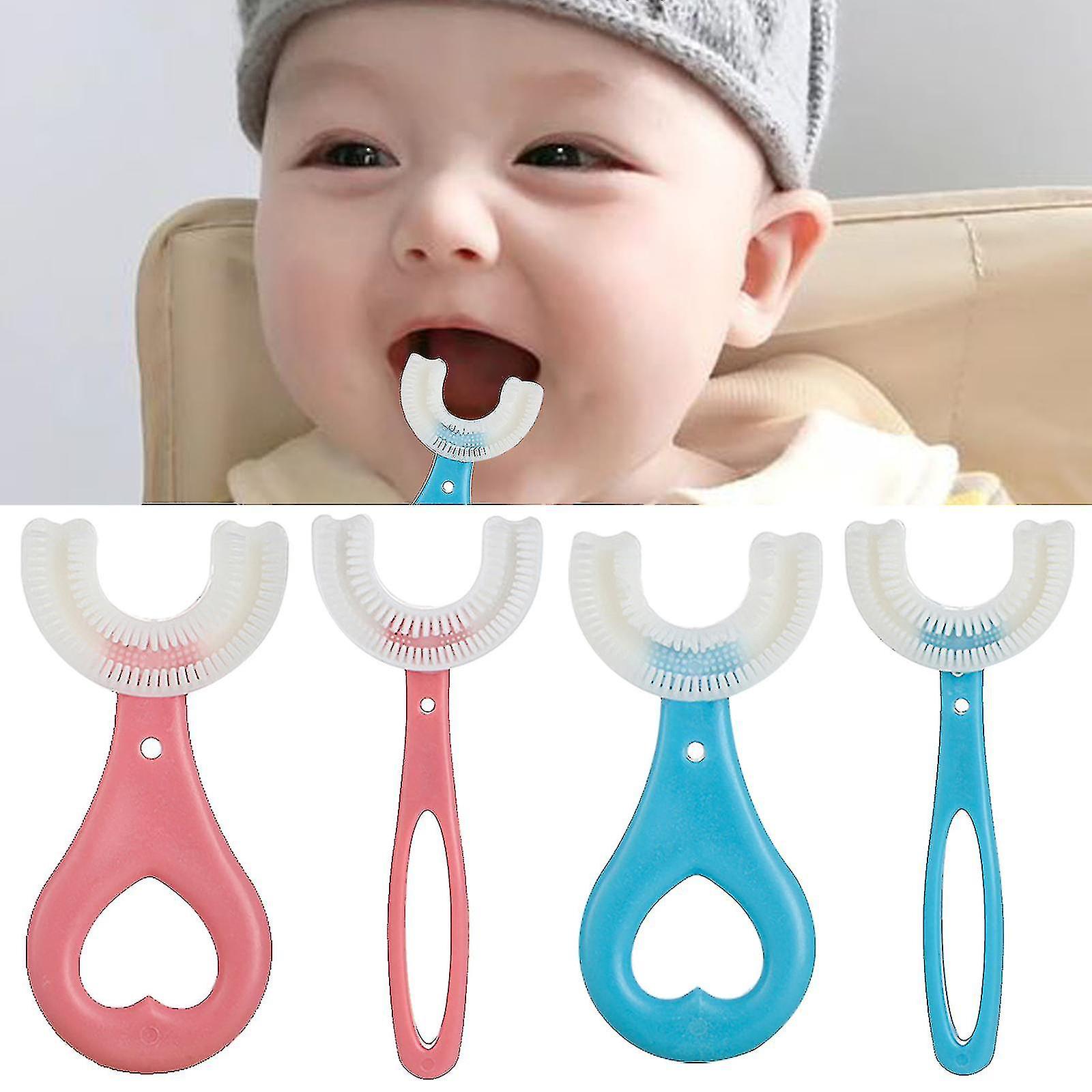 4pcs   Toothbrush Children 360 Degree U-shaped Child Toothbrush Teethers