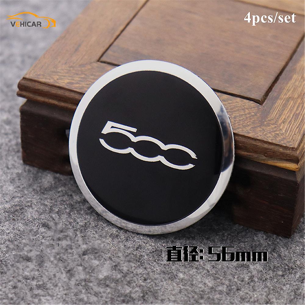 4pcs/set αυτοκόλλητες ετικέτες καπακιών ροδών για Fiat 500 Abarth 56mm Διακόσμηση σημάτων εμβλημάτων καπακιών πλήμνης κάλυψης κέντρων αυτοκινήτων