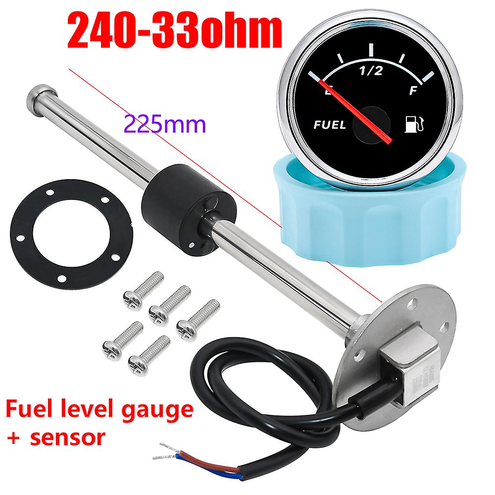 Waterproof 2 In 52mm Fuel Level Gauge 0-190ohm 240-33ohm LED Meter - Foto 12