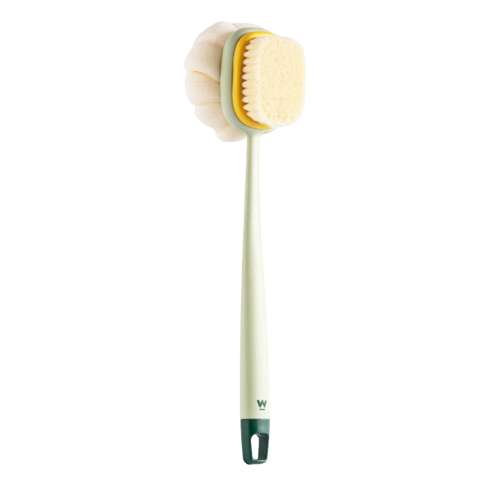 Back Scrubber For Shower With Enlarge Sponge Rub Cleaning Shower Brush Massage Bristles For Wet Or Dry Unisex