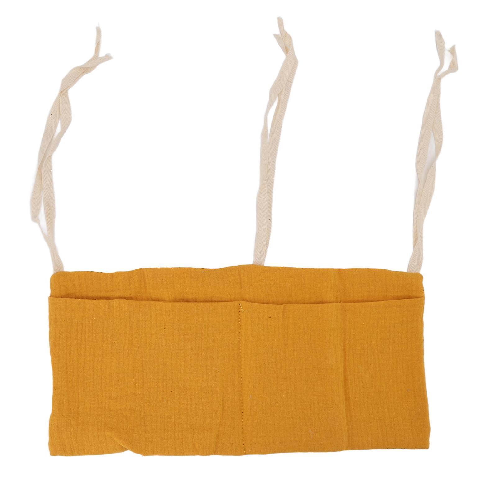 Sac de rangement suspendu pour lit de bébé, 2 poches, sangle réglable, sac de rangement pour jouets, gingembre