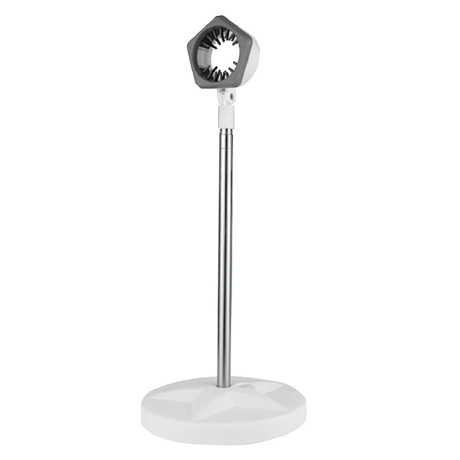 Hair Dryer Stand Rotatable Adjustable Height and Angle Floor Holder with Soft Toothed Mouth for Bathroom Salon Use