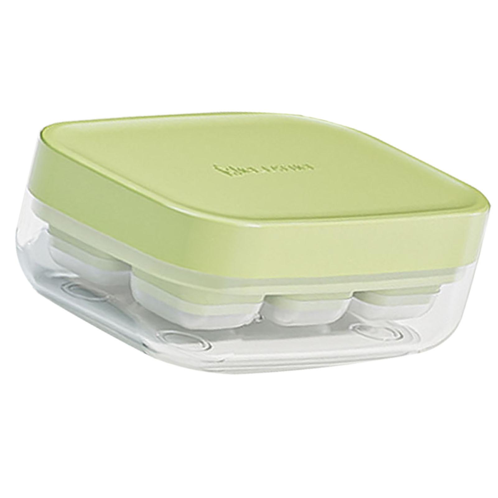 6 Compartment Mini Ice Cube Mold Ice Making Summer Ice Storage Box Mini Ice Tray for Home Green 