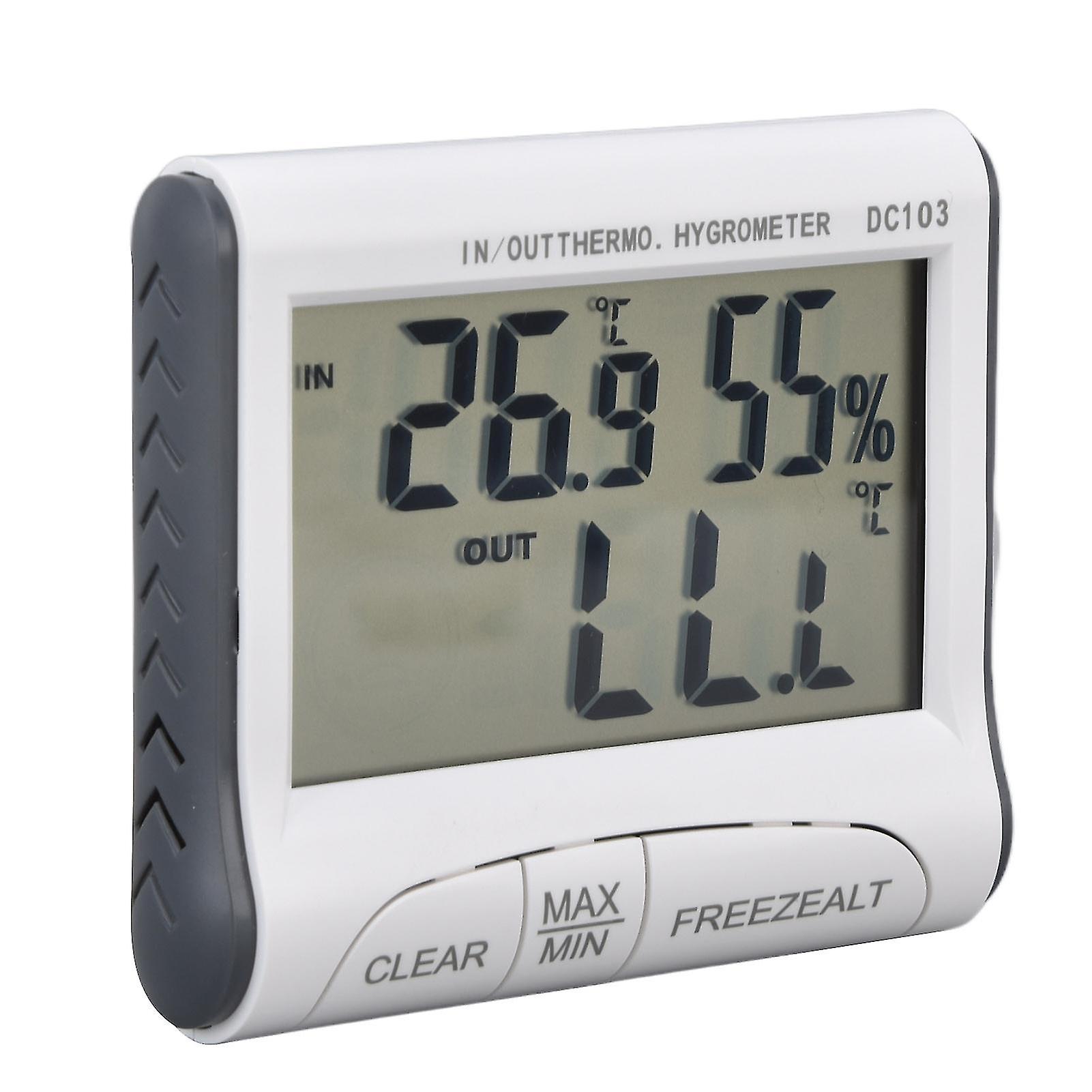 Hygrometer Indoor Dual LCD Screen Display Digital Storage Function Plastic Material Thermometer for Home