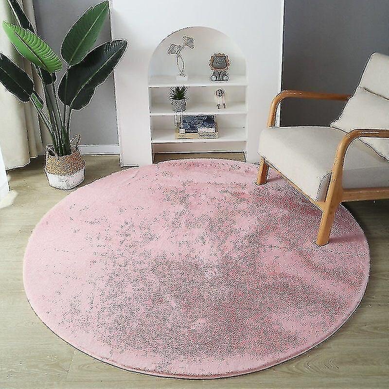 Soft Round Carpet Rabbit Faux Fur Dormitor de pluș covor alb de pluș Shaggy Picior Mat pentru copii Play Floor Covoare pentru camera de zi