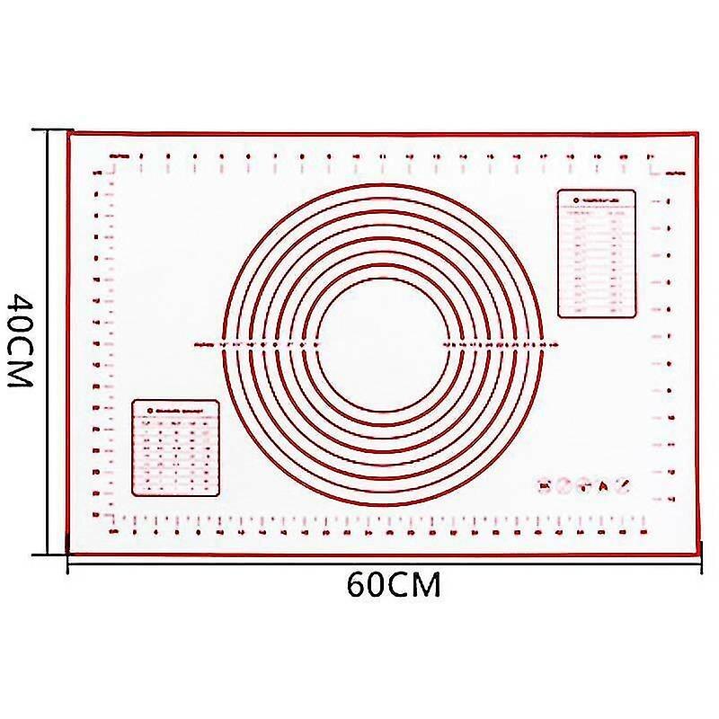 Baking Mats Liners 60*40cm Silicone Non-stick Baking Mat Pastry Pad Cake Pizza Dough Rolling Sheet Mats New