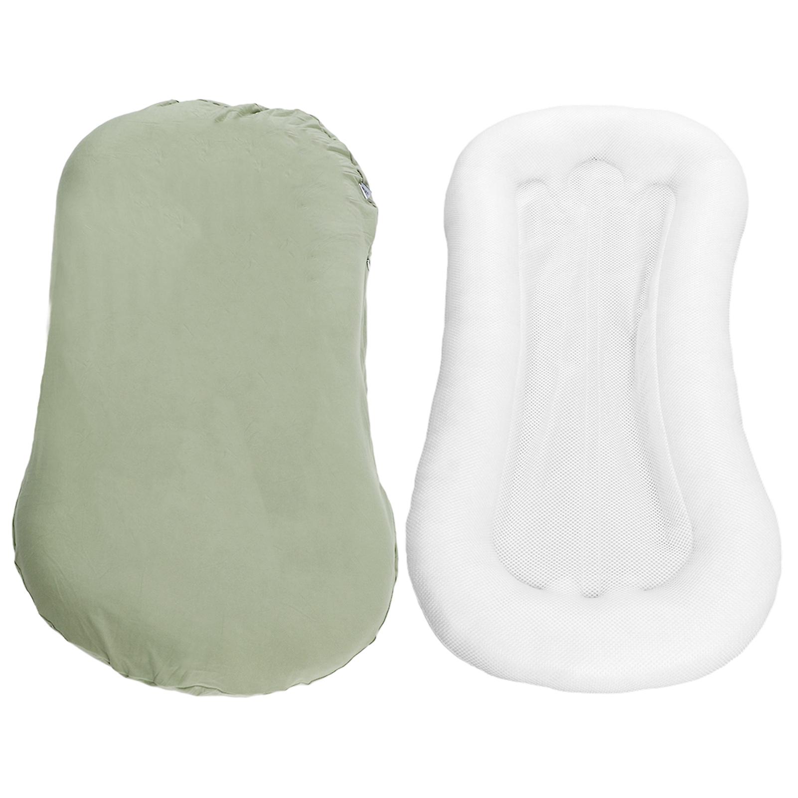 Coussin nid d'ange ergonomique, doux au toucher, doux pour la peau, facile à nettoyer, pour garçons et filles, vert lac
