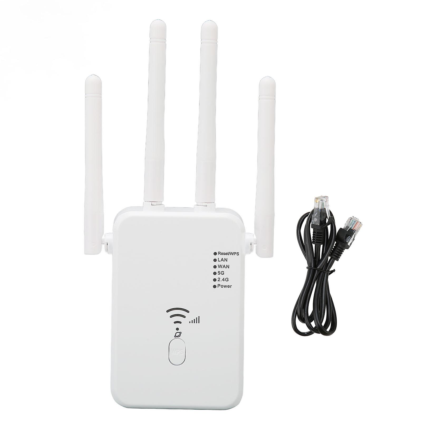1200Mbps WiFi Extender Gigabit High Power Dual Band 5G Wireless Internet Booster for Home and Office Network Coverage