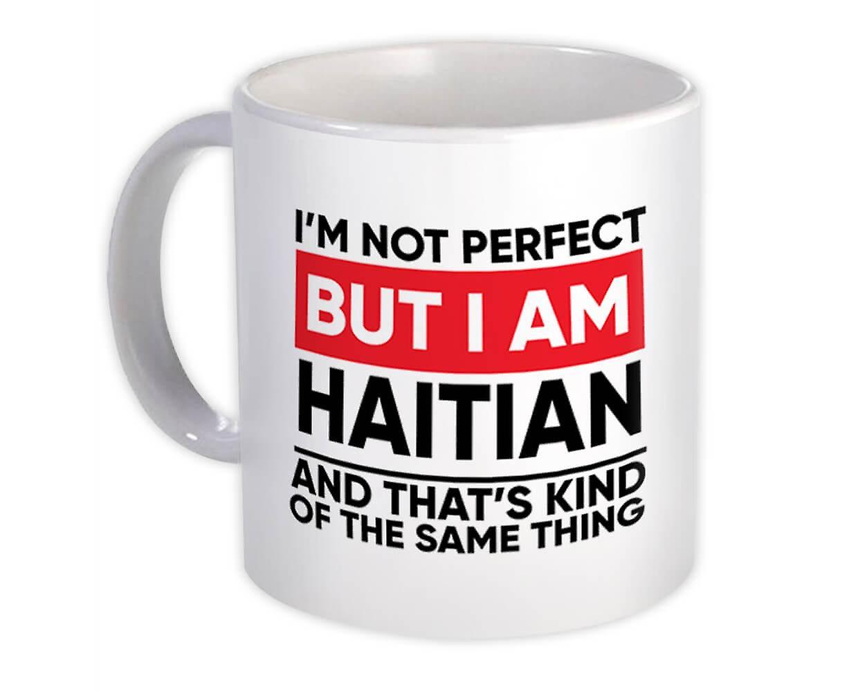 Presentmugg: Jag är inte perfekt Haitiska Haiti
