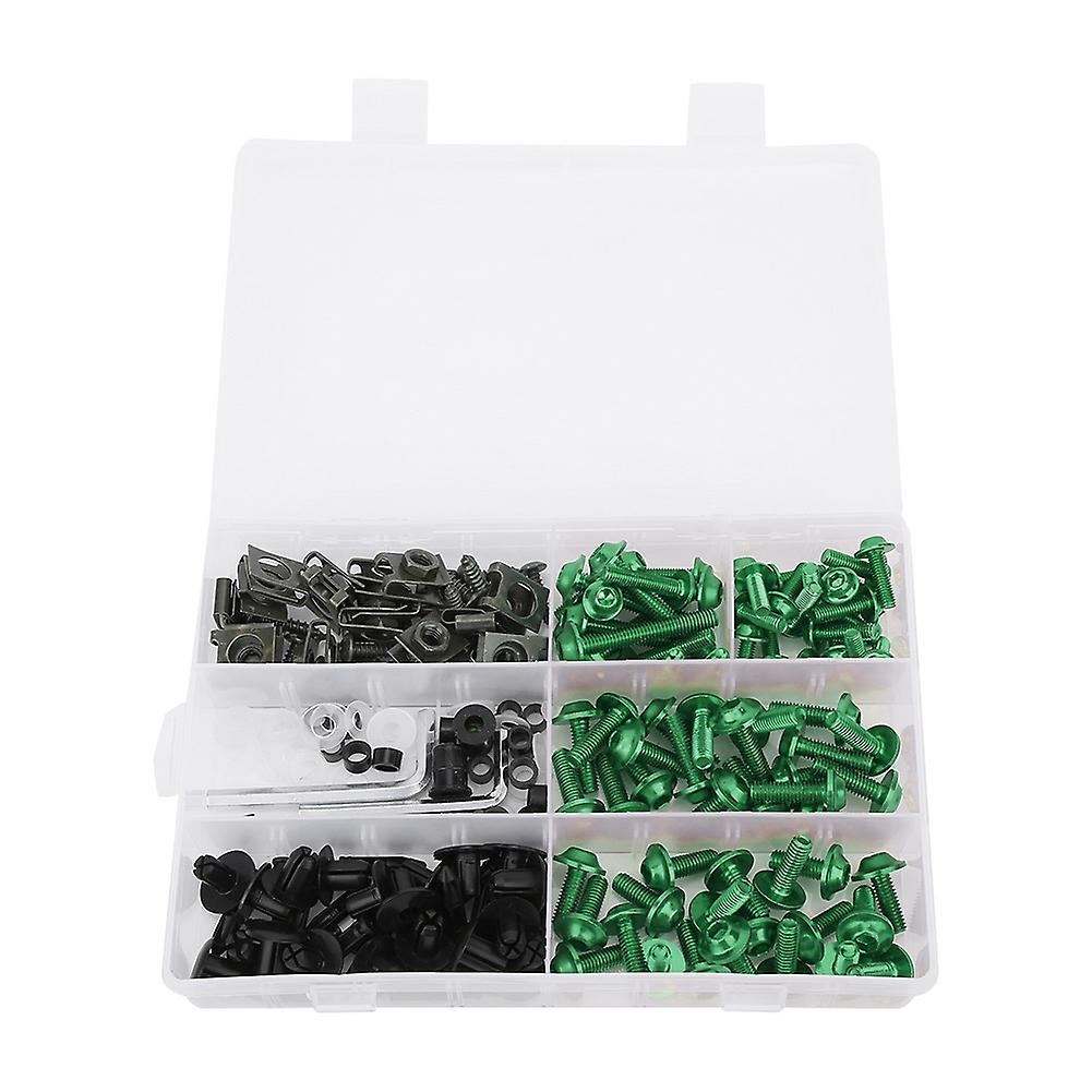 Vibrant Green: 198Pcs Windscreen Fairing Screws Kit