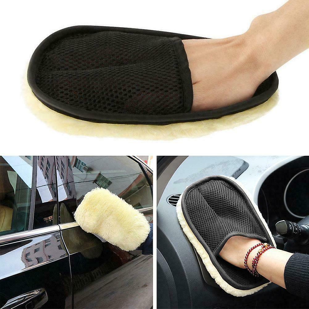 Car Glass Cleaner Cloth Care Mitt Cleaning Glove Auto Wash Brush Clean FAST