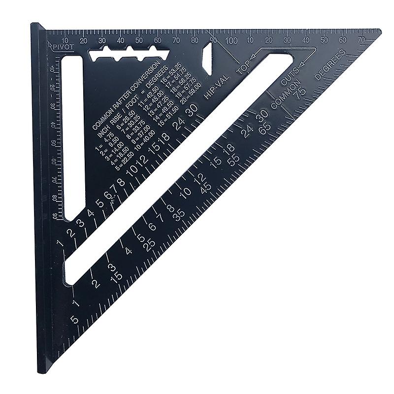 Professional Metric Triangle Square, 7 Inch High Precision Carpenter Square, Aluminum Alloy Carpentry Angle Ruler Woodworking Measuring Tool Speed Squ