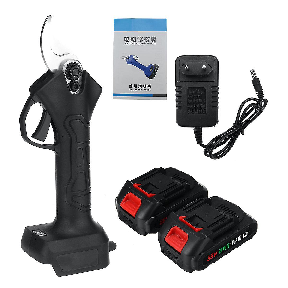 21V Cordless Pruning Shears Electric Scissors Rechargeable Wood Cutter