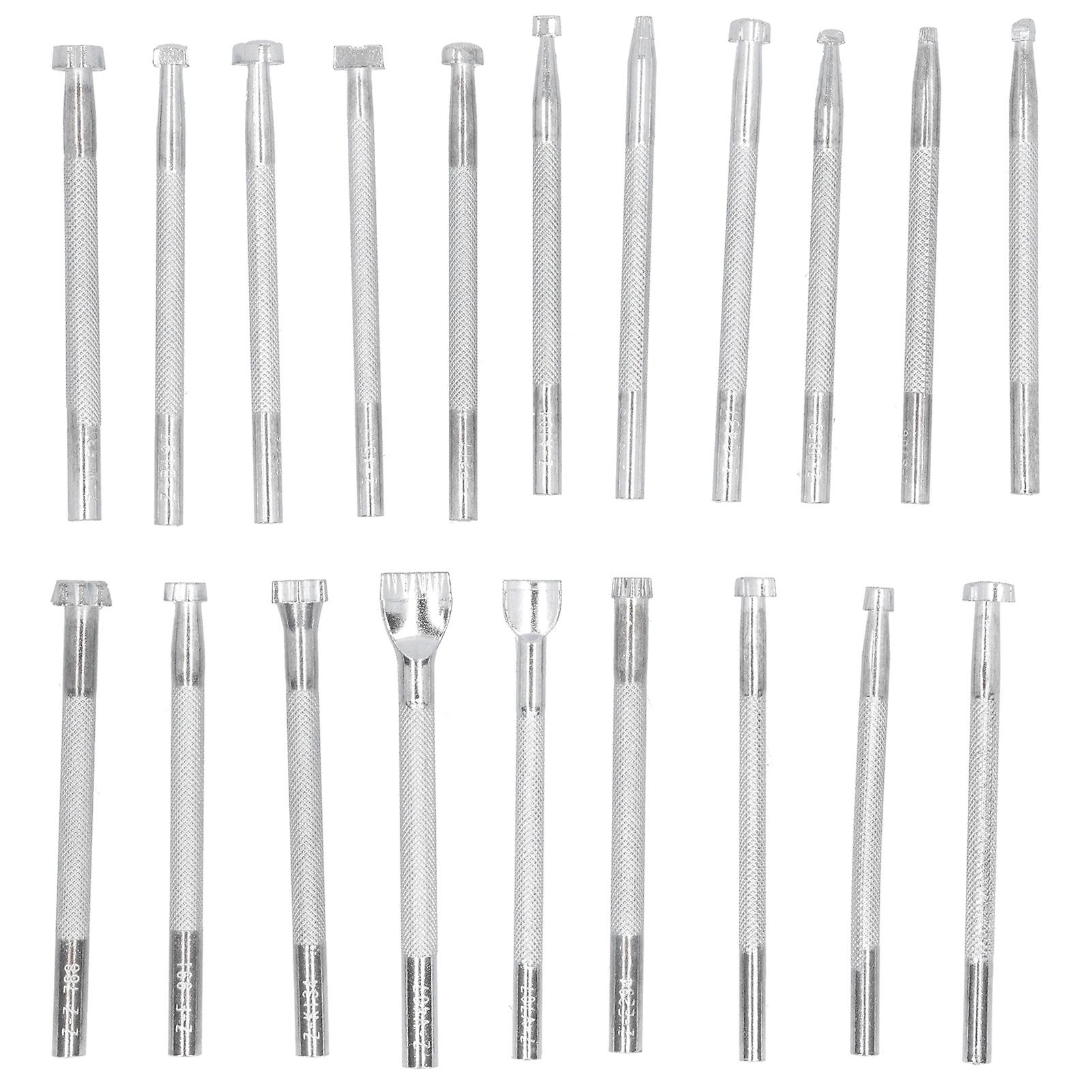 20 Pcs Leather Punch Set Pattern Making Tool Carving Embossing Tool for Leathercraft
