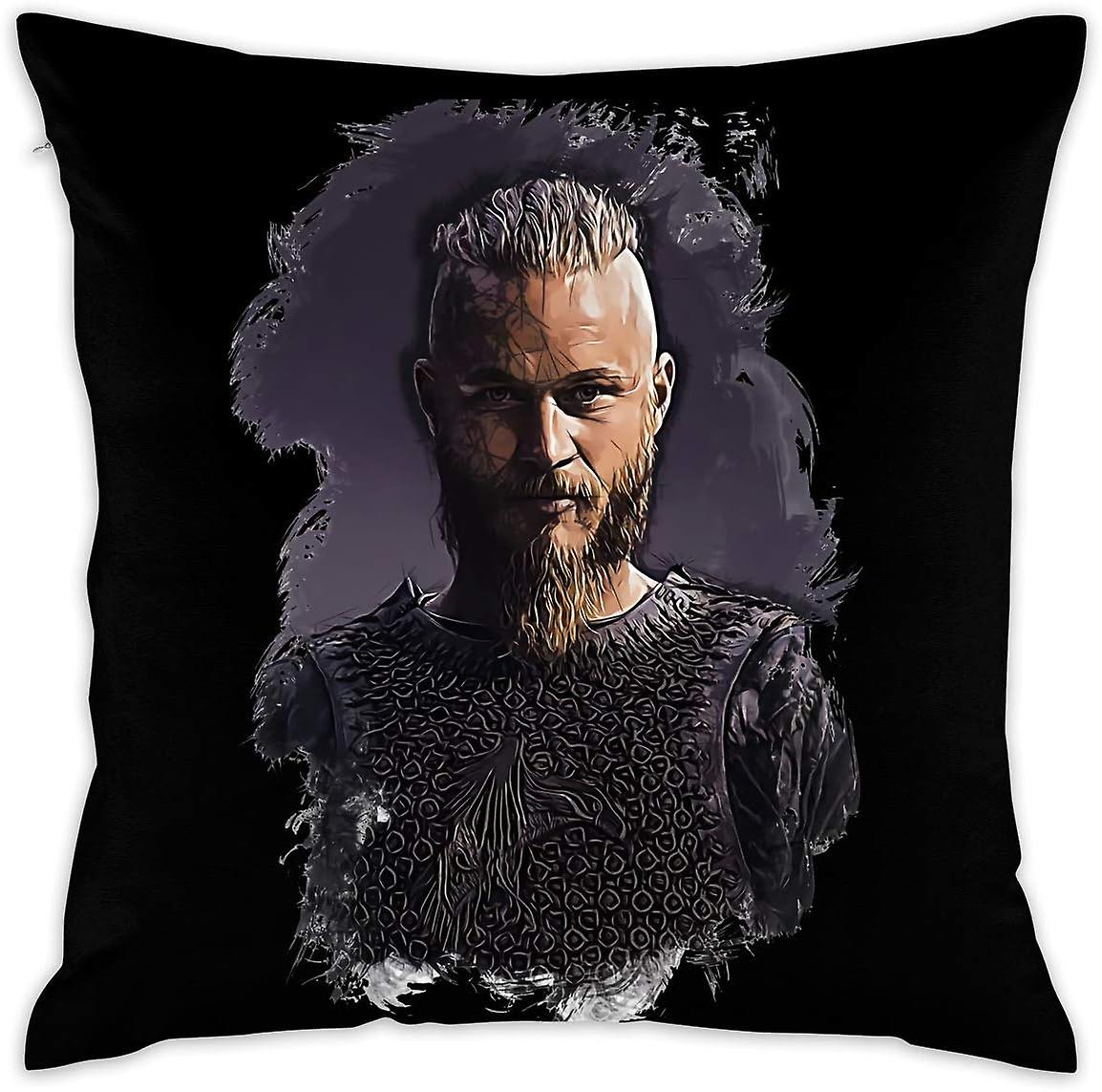 Vikings Ragnar Decorative Throw Pillow Covers Case Pillowcases (45x45cm)