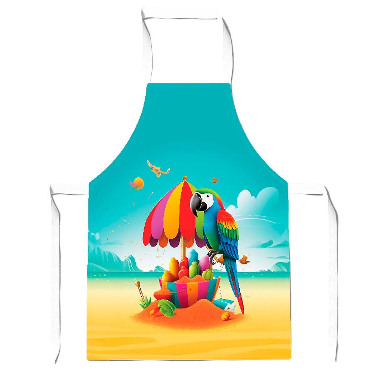 Parrot On A Beach Holiday Apron