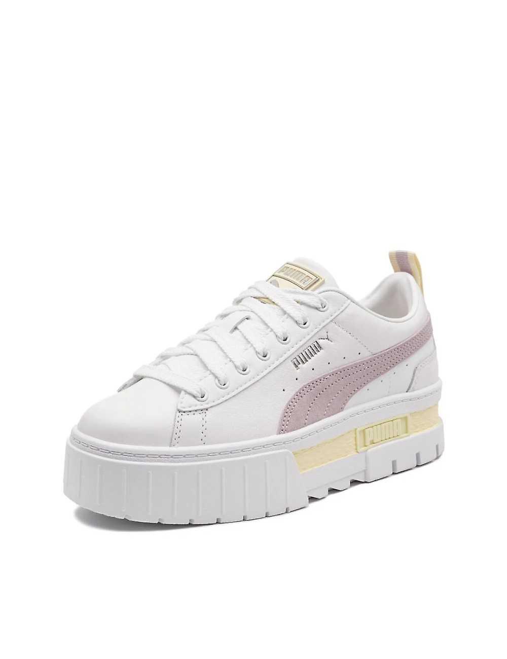 Puma Mayze Lth Wit Roze Damesschoenen