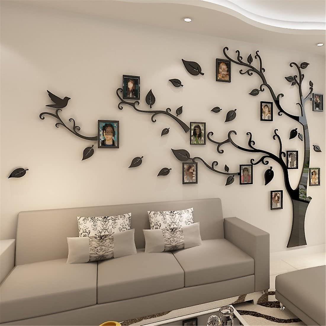 Adesivo Murale Motivazionale: 'Family Where Life Begins Love Never Ends' Con Albero, 40x86cm