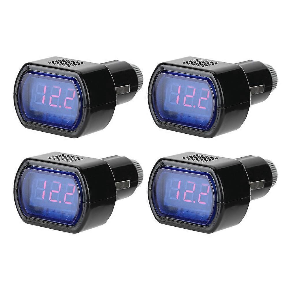 4pcs Car Voltmeter LED Digital Display Battery Voltage Monitoring Detector E2U711