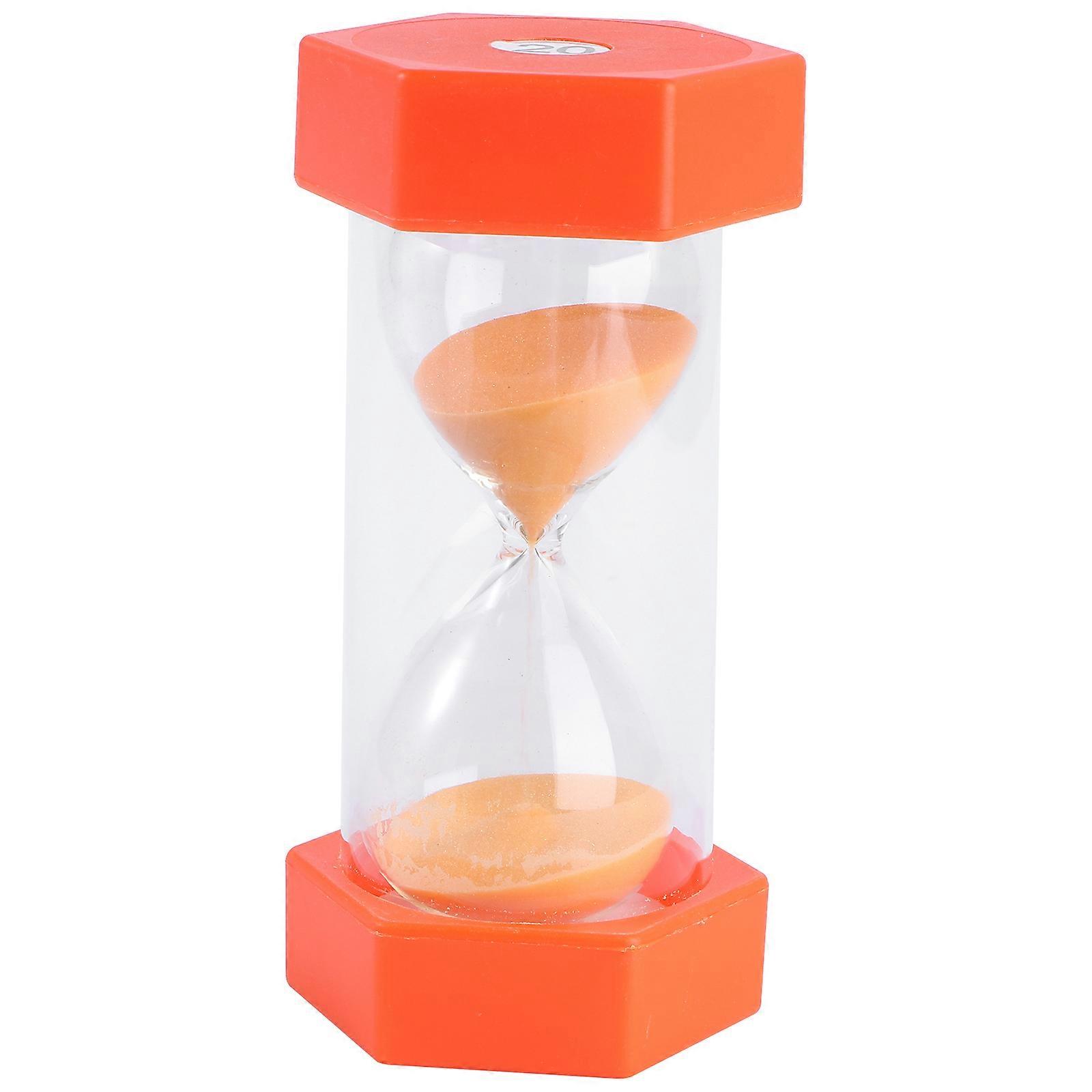 20 Minutes Hourglass Timer Decoration Small Hexagonal Hourglass Timer Children's Playing Toy Gift (Orange)