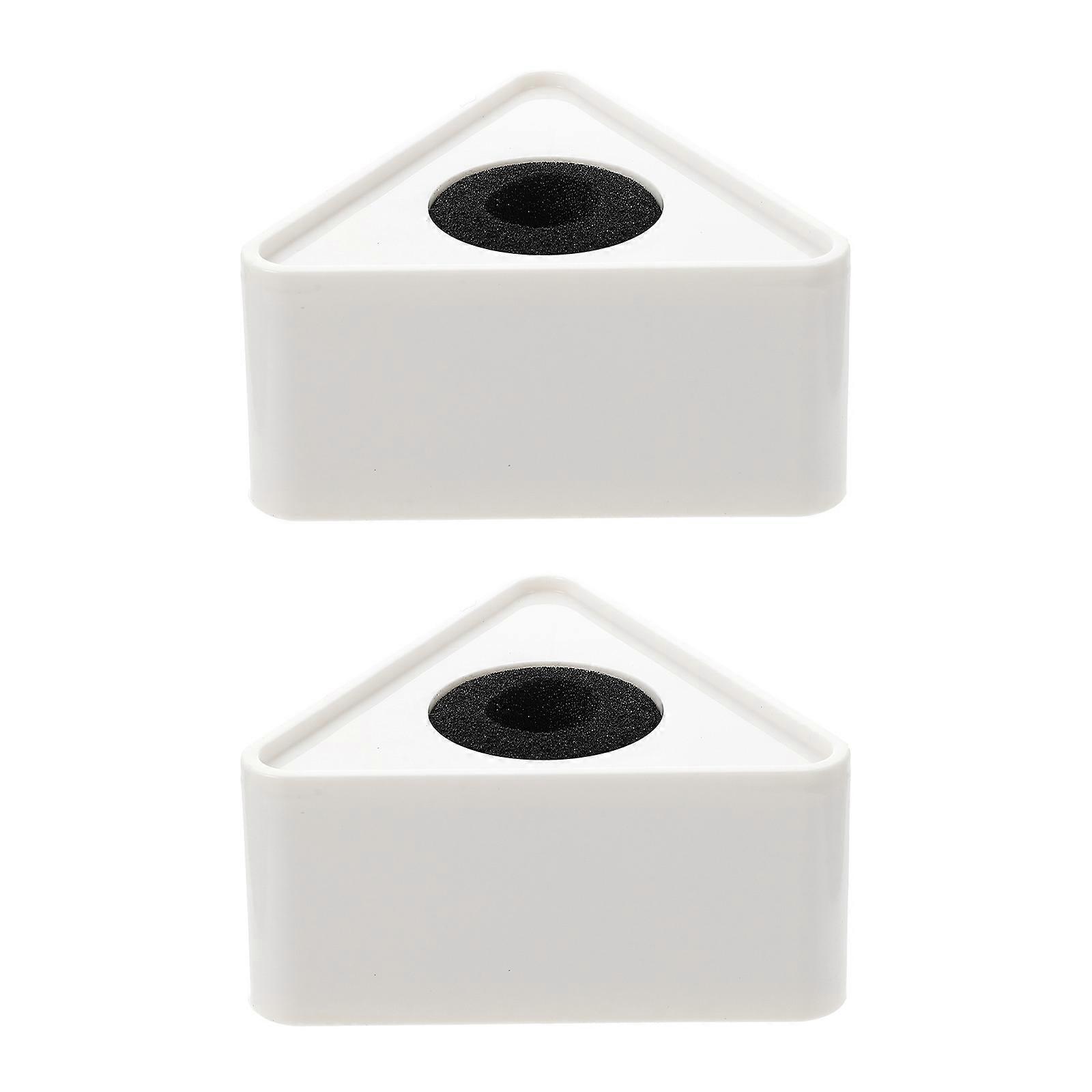 2 Pcs Vegue Wireless Microphone Triangle Mic Flag Microphone Station Logo Mic Flag Cube