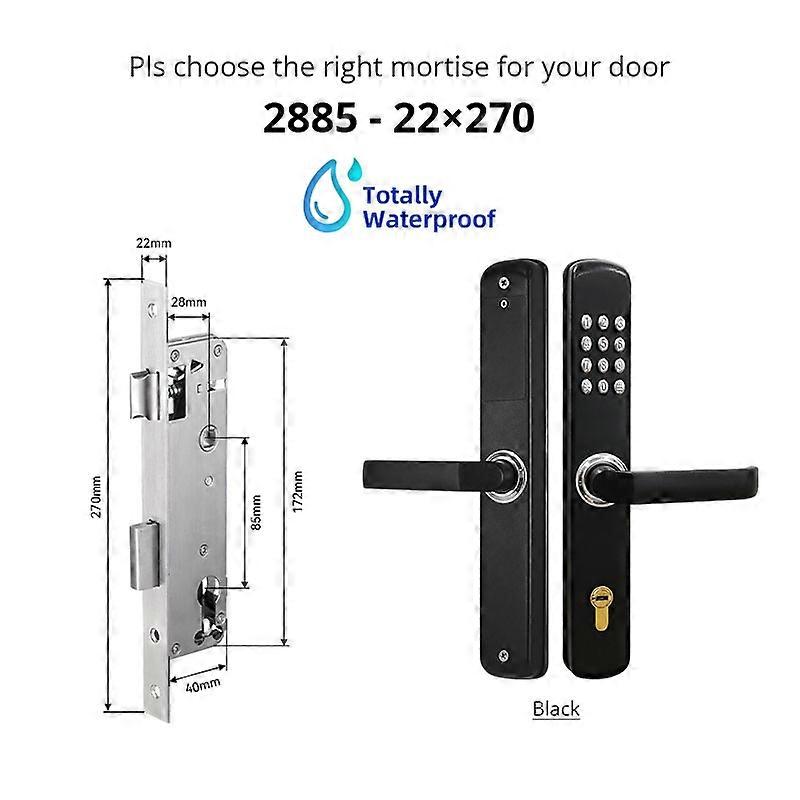 Outdoor Combination Door Lock Code And Key 100% Waterproof Fireproof Stainless Mechanical Handle  Lock