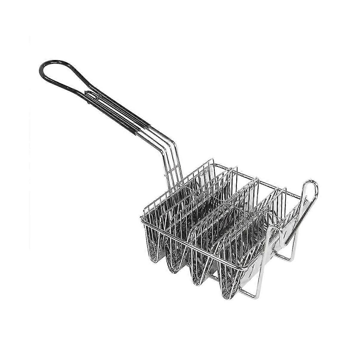 4 Griglia Cucina Fritta Cottura Patatine fritte Cestino Tortilla Friggere Cestino per friggitrice Stai