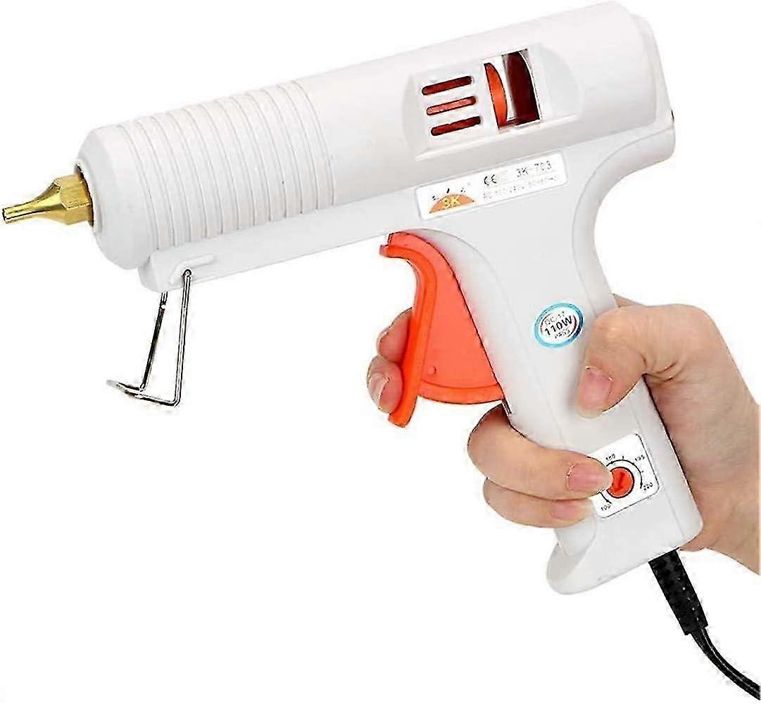 Glue Gun 110W Professional Hot Glue Gun with Temperature Adjustable No-Drip Nozzle Hot Glue Gun