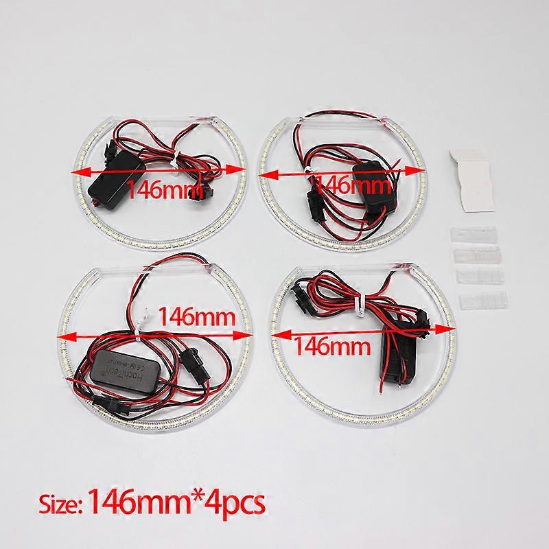 ライトハローリングDRL smd LEDエンジェルアイキットBMW 3 5 7シリーズE39 E46 E38 E36車のヘッドライト改造131mm 146mm