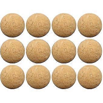 12 st korkbollar för bordsfotboll, naturliga korkbollar mycket tysta (diameter 36 mm)